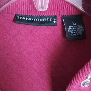 Quilted snap closure pre-owned high collar vest